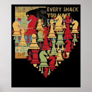 Poster Chess Lover  Eu Realmente Adoro Jogar Xadrez