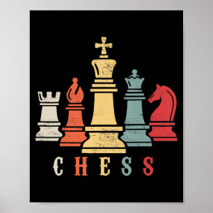 Poster Chess Lover   Presente do Xadrez Set Checkmate