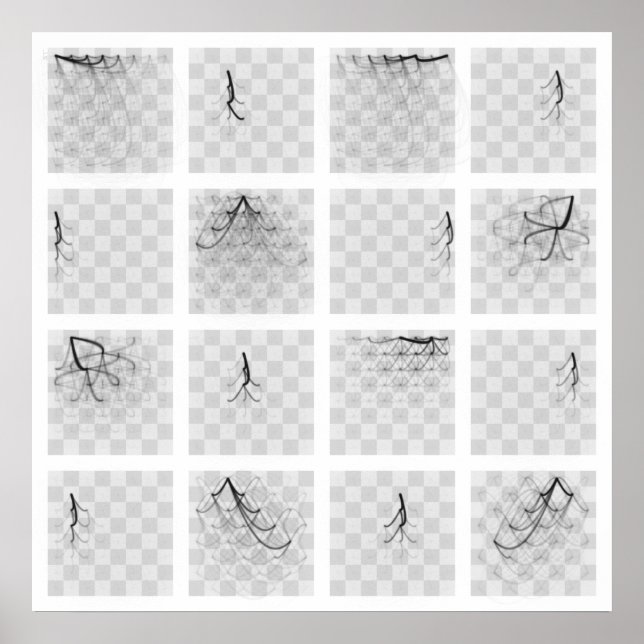 Poster Chess Piece Journey (peças de preto, quadrado) (Frente)