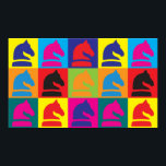 Pôster Chess Pop Art<br><div class="desc">Xadrez Pop Art. Se o Xadrez é o seu passatempo,  ocupação ou obsessão,  mostre-o com excelentes de Xadrez,  canecas,  adesivos e muito mais. Eles também são presentes de excelente para outros fãs de xadrez!</div>