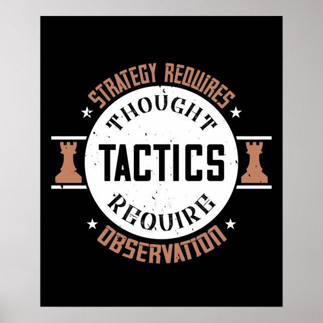 Poster Chess - Strategy requires thought (Frente)