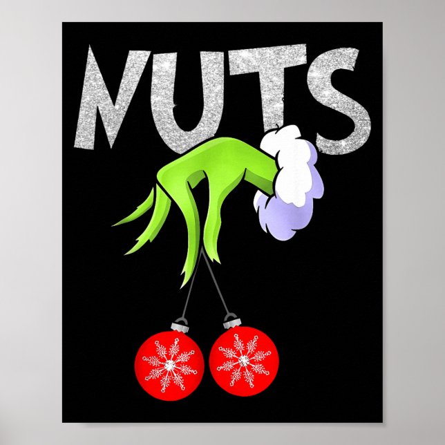 Poster Chest Nuts Matching Chestnuts Christmas Snow Coupl (Frente)