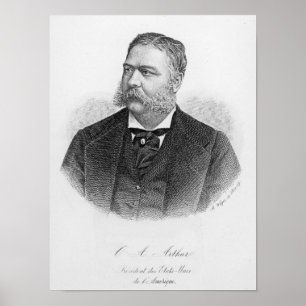Pôster Chester Alan Arthur, gravado por A. Weger