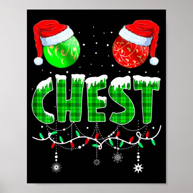 Poster Chestnuts Matching Family Funny Chest Nuts Christm (Frente)