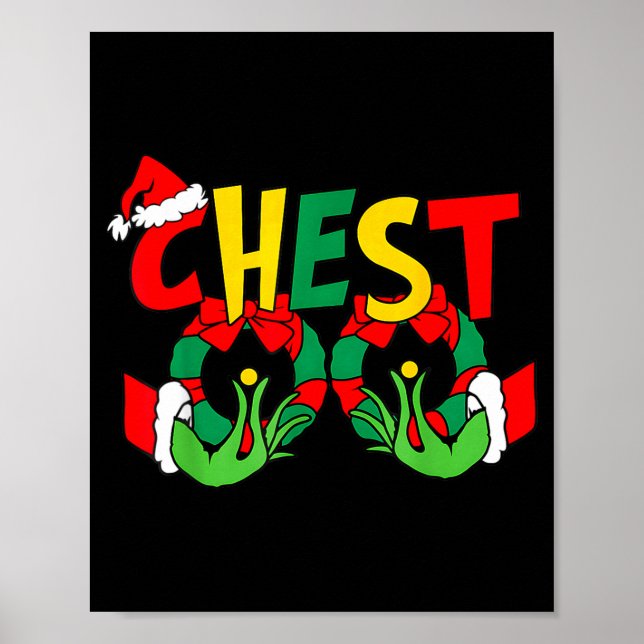 Poster Chestnuts Matching Family Funny Chest Nuts Christm (Frente)