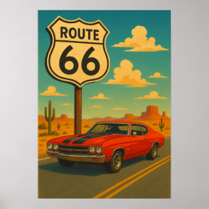 Poster Chevrolet Chevelle SS - Rota 66