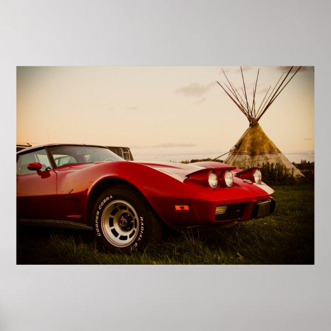 Poster Chevrolet Corvette 1978 (Frente)