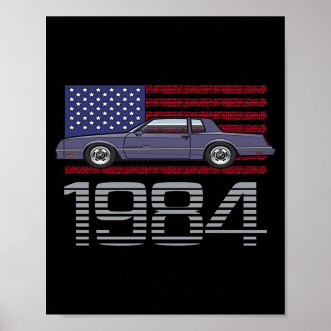 Poster Chevrolet Monte Carlo Azul 1984  (Frente)