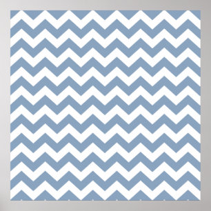 Poster Chevron Azul Safari