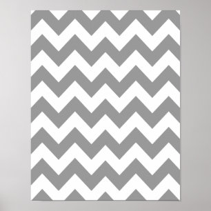 Pôster Chevron corajoso cinzento