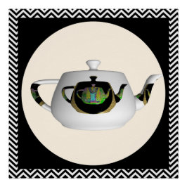 Pôster Chevron Triple Teapots