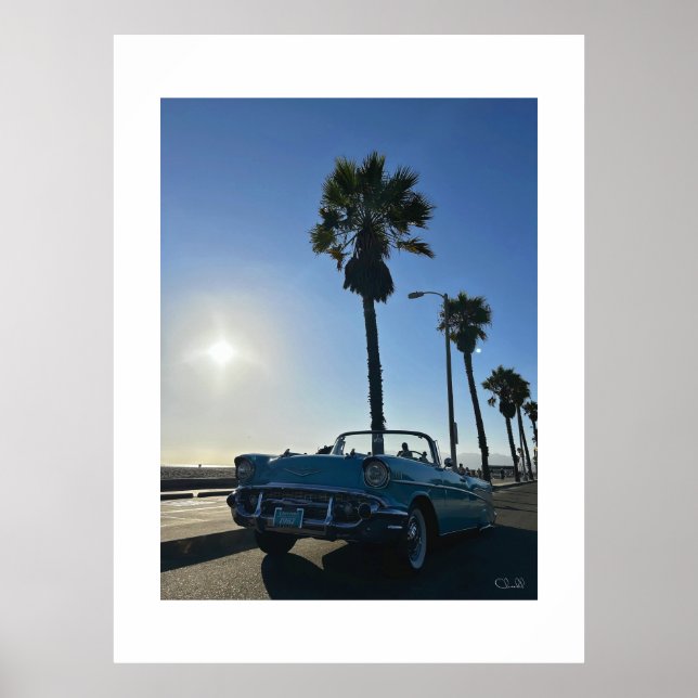 Poster "Chevy Bel Air at Venice Beach." (Frente)