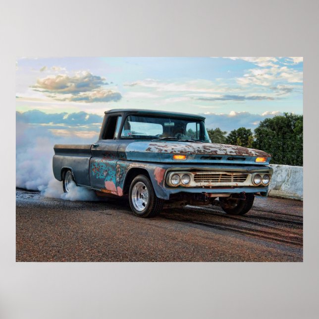 Pôster Chevy C10 Burnout (Frente)