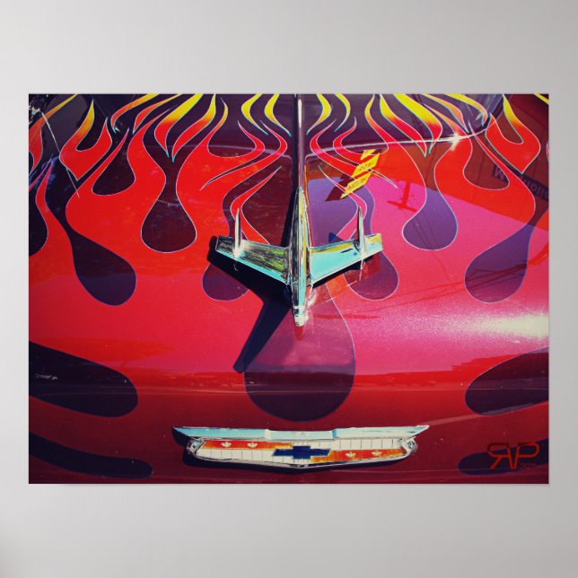 Pôster Chevy Hot Rod Clássico (Frente)