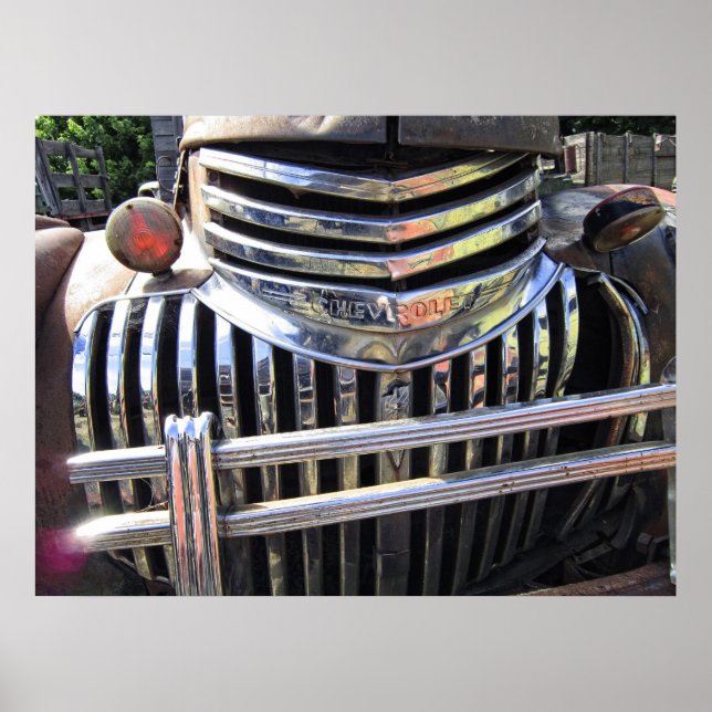 POSTER CHEVY TRUCK CHROME GRILL 1946 (Frente)