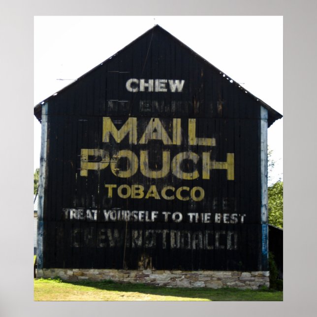 Poster Chew Mail Pouch Cigarro Barn - Foto Original (Frente)