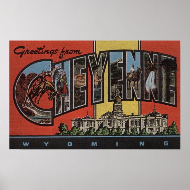Poster Cheyenne, Wyoming - Cenas com Letras Grandes (Frente)