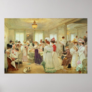 Pôster Chez le Couturier Paquin de Cinq Heures, 1906