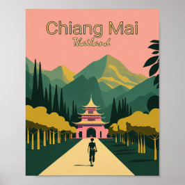 Poster Chiang Mai Thailand Minimalista Viagem Poste