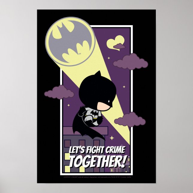 Poster Chibi Batman - Combate ao Crime de Vamos (Frente)