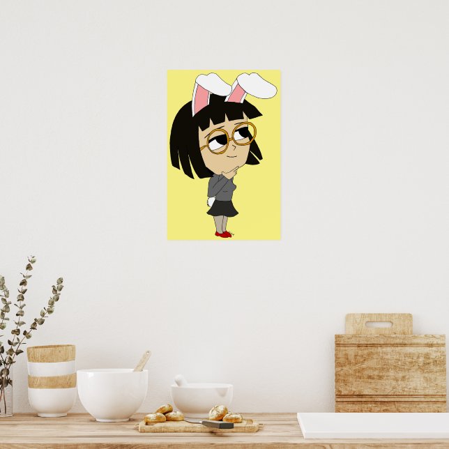 Poster chibi bunnygirl (Cozinha)