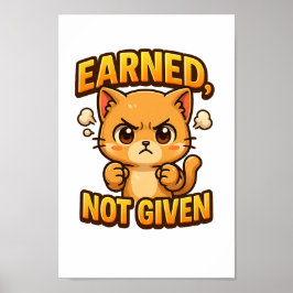 Poster Chibi Cat PNG ganhado não dado para Artesanatos