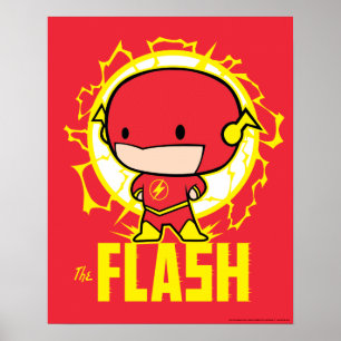 Pôster Chibi Flash com eletricidade