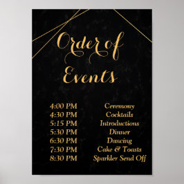 Poster Chic Black & Dourado Geométrico Order