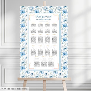 Poster Chic Bohemian Light Blue Sparkle Seating Char