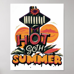 Poster Chic de Verão de Gótico quente