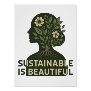 Pôster Chic Eco - Sustentável É Belo Poster brilhante