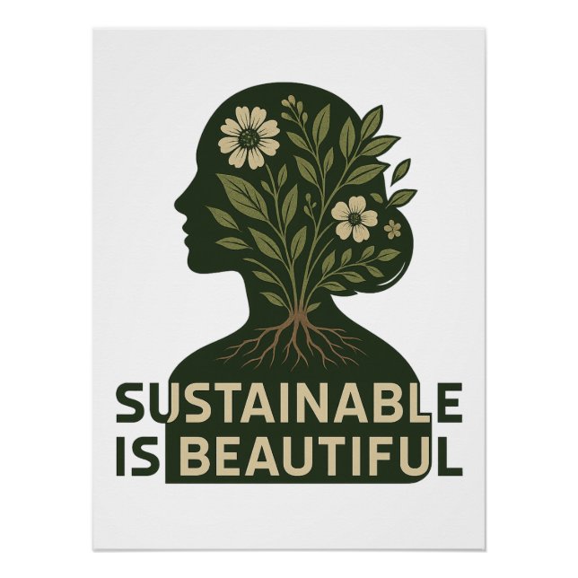 Pôster Chic Eco - Sustentável É Belo Poster brilhante (Frente)
