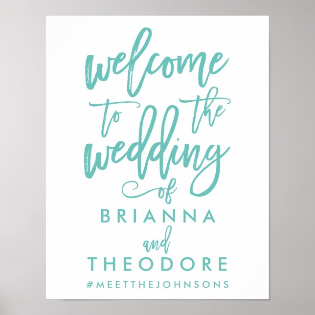Poster Chic Hand - Letra Dourada Wedding Sign (Frente)