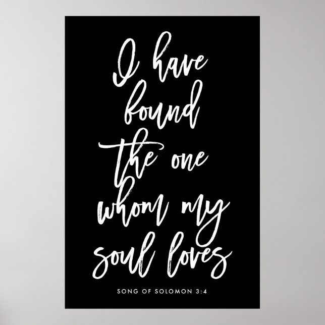 Poster Chic Hand Lettered: Encontrei Um Sinal (Frente)