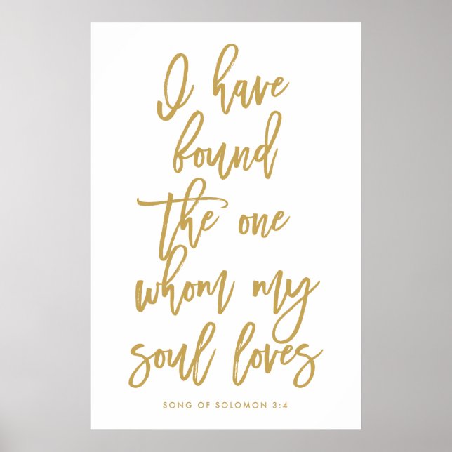 Pôster Chic Hand Lettered: Encontrei Um Sinal (Frente)