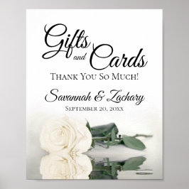 Poster Chic Ivory White Rose Gifts & Cards Sinal de Casam