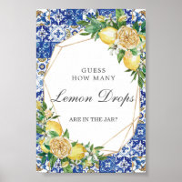 Chic Lemon Floral Guess Lemon cai no Jar Game