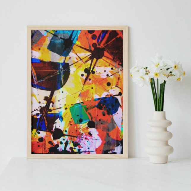 Poster Chic Modern Irregular Formas Coloridas Abstrato Ar (Criador carregado)