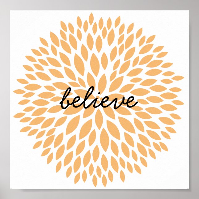 Poster Chic Peach Floral (Frente)