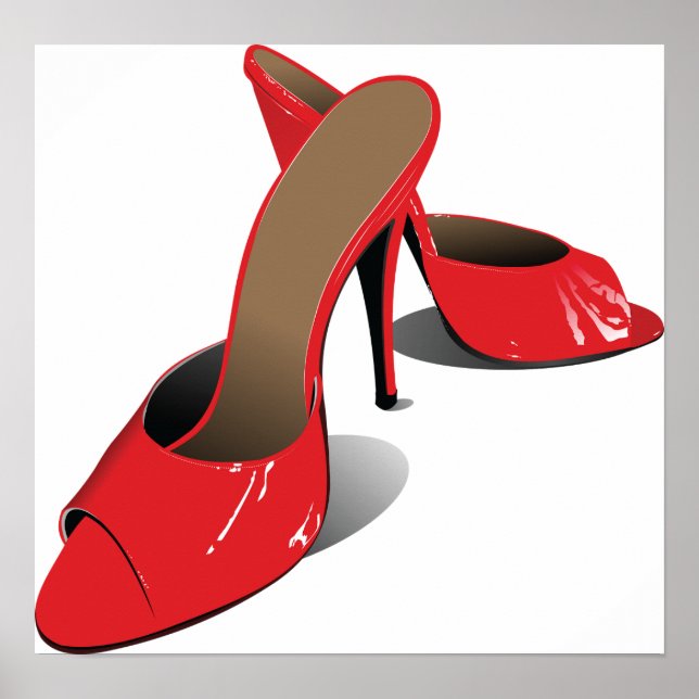 Poster Chic Red High Heels Glamororto Stiletto Fashion (Frente)