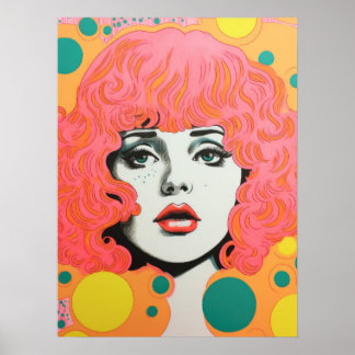 Poster Chic Retroativo: Elegância do Bolinhas
