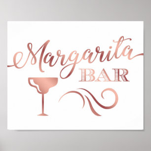 Poster Chic Rosa Dourado - Símbolo de BAR MARGARITA Impre