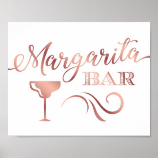 Poster Chic Rosa Dourado - Símbolo de BAR MARGARITA Impre