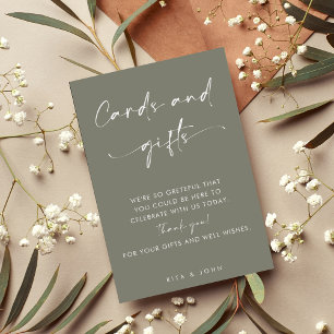 Poster Chic Sage Green Cards and Gifts Favor Sinal de Cas