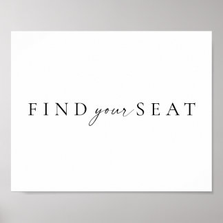 Poster Chic + Simples Casamento De Script Encontre Seu Si