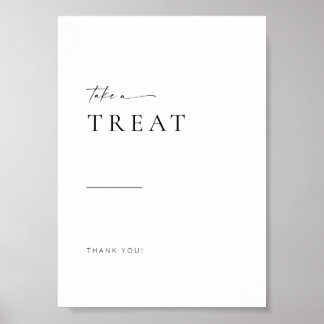 Poster Chic + Simples Sinal de Termo de Casamento de Scri