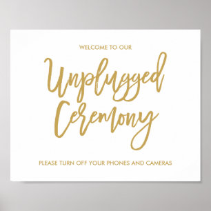 Poster Chic - Sinal de Cerimônia de Casamento Desconectad