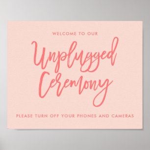 Poster Chic - Sinal de Cerimônia de Casamento Desconectad