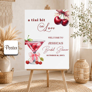 Poster Chic Tini Bit Apaixonada Cereja Martini Chá de Noi