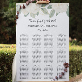 POSTER CHIC WHITE ROSES FLORES DE CASAS BOTÂNICAS